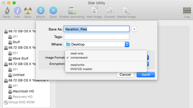 Os x read compressed dmg disk image file